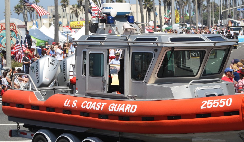 Huntington Beach Parade US Coast Guard Defender Class Boat